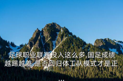  足球職業(yè)聯(lián)賽投入這么多,國(guó)足成績(jī)?cè)教咴讲?是否回歸體工隊(duì)模式才是正...