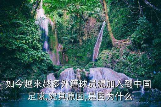 如今越來(lái)越多外籍球員想加入到中國(guó) 足球,究其原因,是因?yàn)槭裁? class=