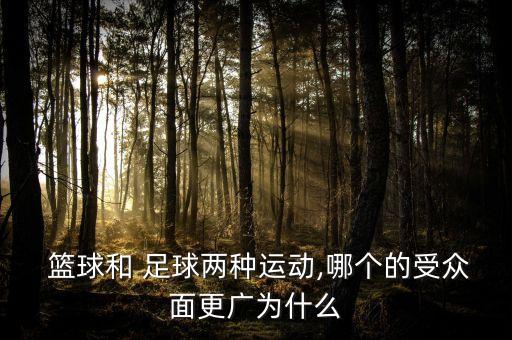  籃球和 足球兩種運動,哪個的受眾面更廣為什么