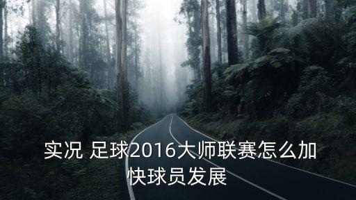  實況 足球2016大師聯(lián)賽怎么加快球員發(fā)展