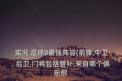 實(shí)況足球8中后衛(wèi)
