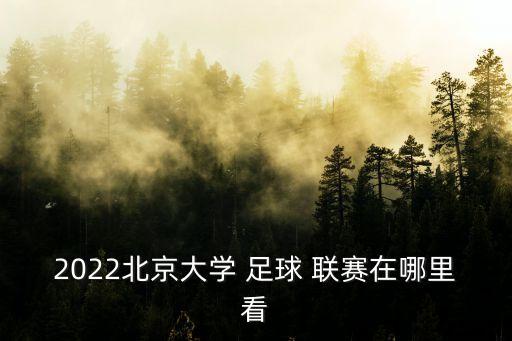 2022北京大學(xué) 足球 聯(lián)賽在哪里看