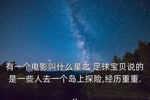有一個電影叫什么星之 足球寶貝說的是一些人去一個島上探險,經歷重重...