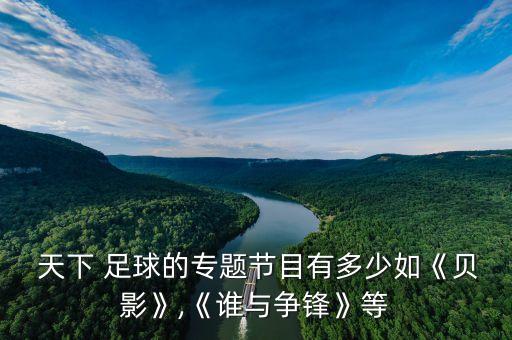  天下 足球的專題節(jié)目有多少如《貝影》,《誰與爭鋒》等