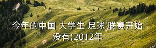 中國大學生足球聯(lián)賽cufl