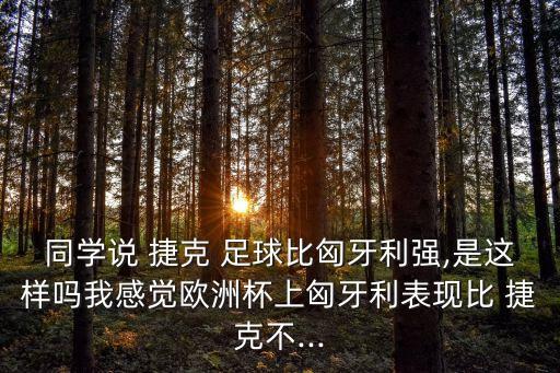 同學(xué)說 捷克 足球比匈牙利強(qiáng),是這樣嗎我感覺歐洲杯上匈牙利表現(xiàn)比 捷克不...
