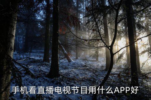 手機(jī)看直播電視節(jié)目用什么APP好