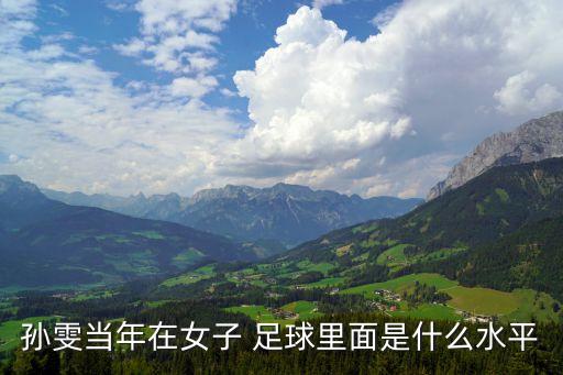 孫雯當年在女子 足球里面是什么水平