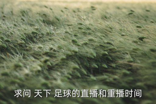 求問(wèn) 天下 足球的直播和重播時(shí)間