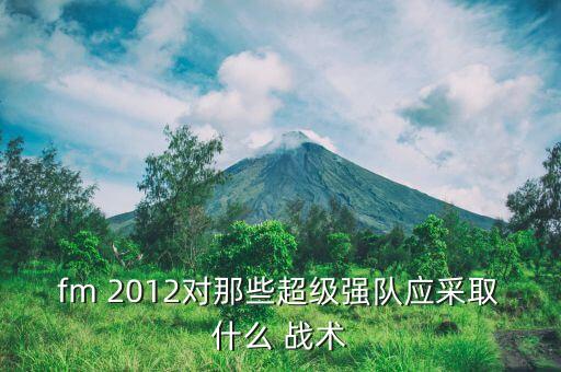 fm 2012對(duì)那些超級(jí)強(qiáng)隊(duì)?wèi)?yīng)采取什么 戰(zhàn)術(shù)