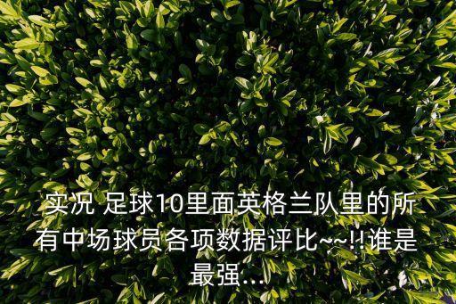  實況 足球10里面英格蘭隊里的所有中場球員各項數(shù)據評比~~!!誰是最強...
