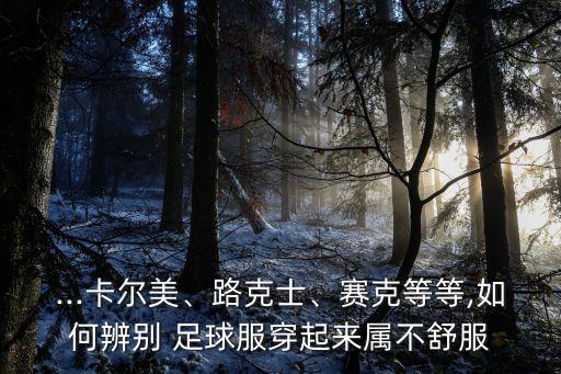 ...卡爾美、路克士、賽克等等,如何辨別 足球服穿起來屬不舒服