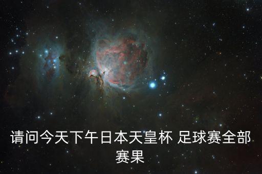 請(qǐng)問(wèn)今天下午日本天皇杯 足球賽全部賽果