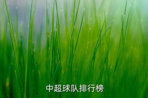  中超球隊排行榜