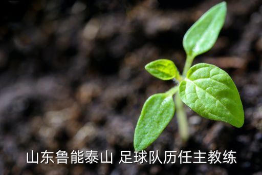 山東魯能泰山 足球隊歷任主教練
