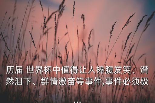 歷屆 世界杯中值得讓人捧腹發(fā)笑、潸然淚下、群情激奮等事件,事件必須極...