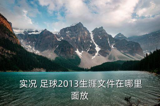  實(shí)況 足球2013生涯文件在哪里面放