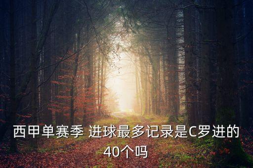 西甲單賽季 進球最多記錄是C羅進的40個嗎