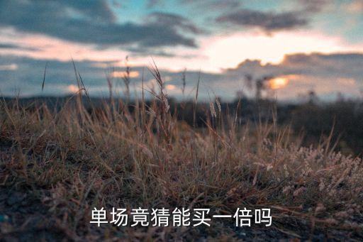 單場竟猜能買一倍嗎
