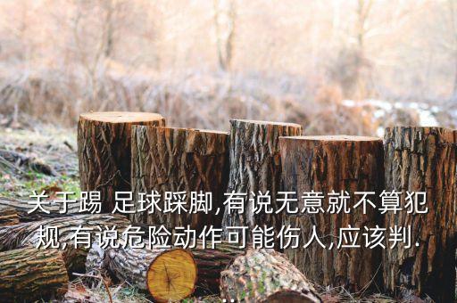 關于踢 足球踩腳,有說無意就不算犯規(guī),有說危險動作可能傷人,應該判...