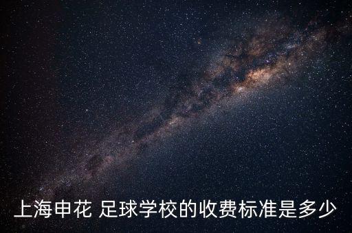 上海申花 足球學校的收費標準是多少