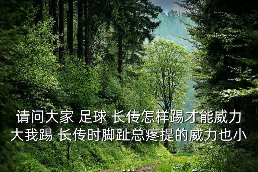 請問大家 足球 長傳怎樣踢才能威力大我踢 長傳時腳趾總疼提的威力也小...