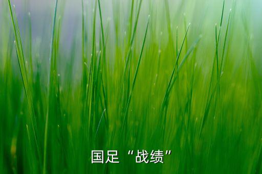 國(guó)足“戰(zhàn)績(jī)”
