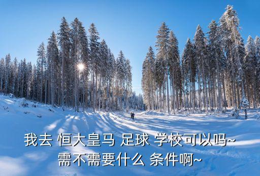 我去 恒大皇馬 足球 學?？梢詥醻需不需要什么 條件啊~