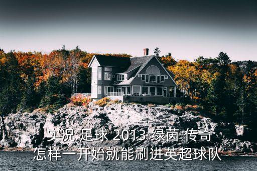  實(shí)況 足球 2013 綠茵 傳奇怎樣一開始就能刷進(jìn)英超球隊(duì)