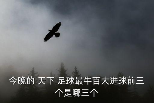 今晚的 天下 足球最牛百大進球前三個是哪三個