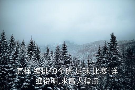 怎樣 編排10個班 足球 比賽!詳細(xì)說明,求高人指點(diǎn)