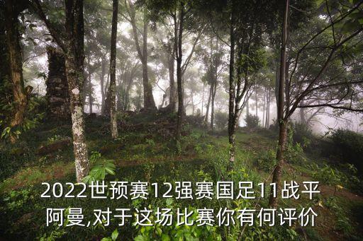 2022世預(yù)賽12強(qiáng)賽國(guó)足11戰(zhàn)平阿曼,對(duì)于這場(chǎng)比賽你有何評(píng)價(jià)
