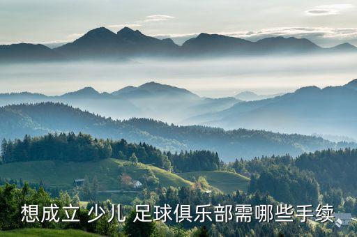 想成立 少兒 足球俱樂部需哪些手續(xù)
