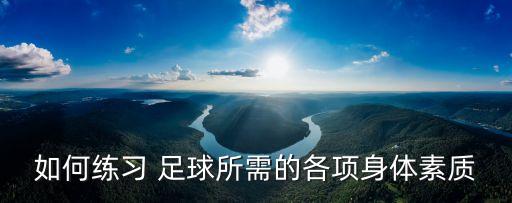 如何練習 足球所需的各項身體素質