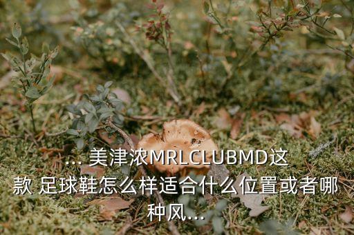 ... 美津濃MRLCLUBMD這款 足球鞋怎么樣適合什么位置或者哪種風(fēng)...