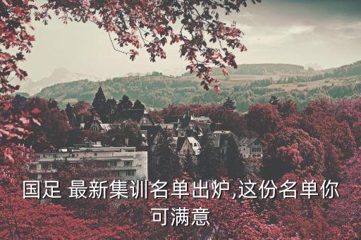 國足 最新集訓(xùn)名單出爐,這份名單你可滿意
