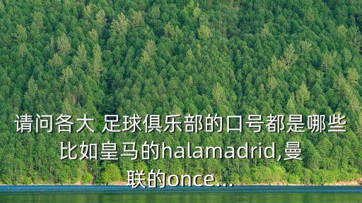 請(qǐng)問各大 足球俱樂部的口號(hào)都是哪些比如皇馬的halamadrid,曼聯(lián)的once...