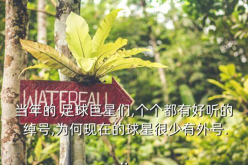 當(dāng)年的 足球巨星們,個(gè)個(gè)都有好聽(tīng)的 綽號(hào),為何現(xiàn)在的球星很少有外號(hào)...