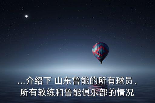 ...介紹下 山東魯能的所有球員、所有教練和魯能俱樂(lè)部的情況