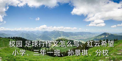 校園 足球行作文怎么寫、紅云希望小學(xué)、三年一班、孫景琪、分校