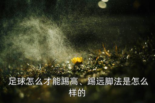  足球怎么才能踢高、踢遠(yuǎn)腳法是怎么樣的