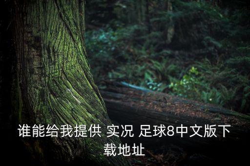 誰(shuí)能給我提供 實(shí)況 足球8中文版下載地址