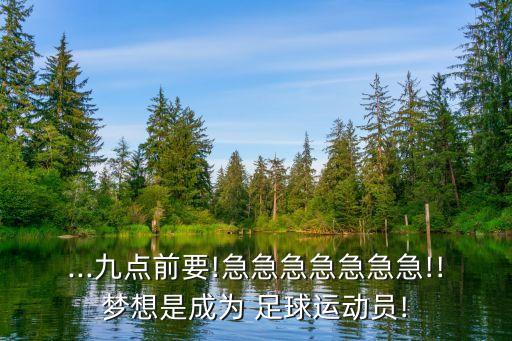 ...九點(diǎn)前要!急急急急急急急!!夢(mèng)想是成為 足球運(yùn)動(dòng)員!