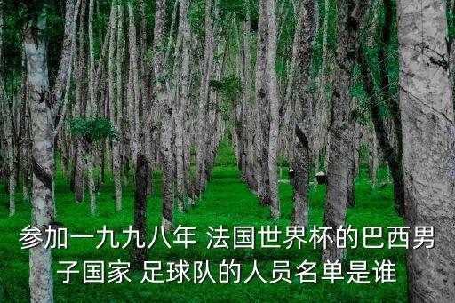 參加一九九八年 法國(guó)世界杯的巴西男子國(guó)家 足球隊(duì)的人員名單是誰(shuí)