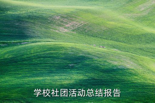 學(xué)校社團(tuán)活動總結(jié)報告