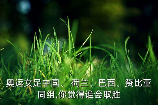 奧運女足中國、 荷蘭、巴西、贊比亞同組,你覺得誰會取勝