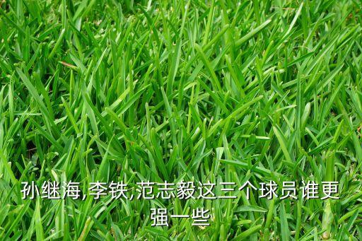 孫繼海,李鐵,范志毅這三個(gè)球員誰更強(qiáng)一些