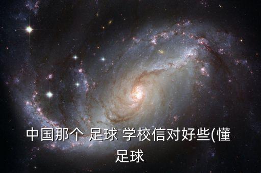 中國那個 足球 學校信對好些(懂 足球