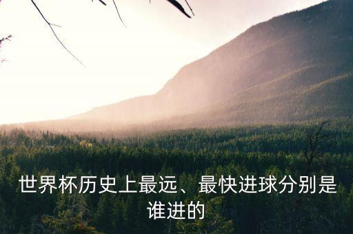  世界杯歷史上最遠、最快進球分別是誰進的