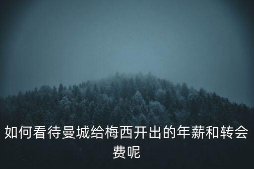 如何看待曼城給梅西開出的年薪和轉(zhuǎn)會費(fèi)呢